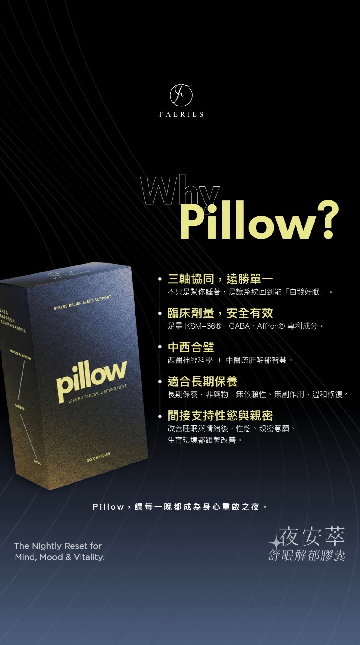 Pillow 夜安萃舒眠解郁膠囊